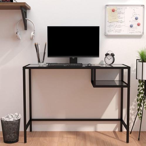 vidaXL Computerbureau 100x36x74 cm gehard glas, Huis en Inrichting, Bureaus, Nieuw, Verzenden