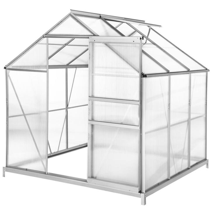 Broeikas van aluminium met fundering, uv-bestendig - transpa, Tuin en Terras, Kweekspullen, Verzenden