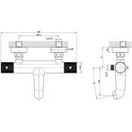 Wiesbaden Ribbd Thermostatische Badmengkraan - 15cm -, Ophalen of Verzenden, Nieuw