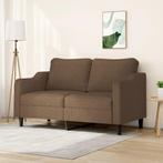 vidaXL Tweezitsbank 140 cm stof bruin, Verzenden, 150 tot 200 cm, Stof, Nieuw