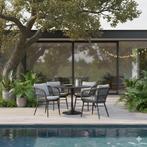 Arezzo Flair dining tuinset 5-delig antraciet 120xH75cm, Ophalen of Verzenden, Nieuw