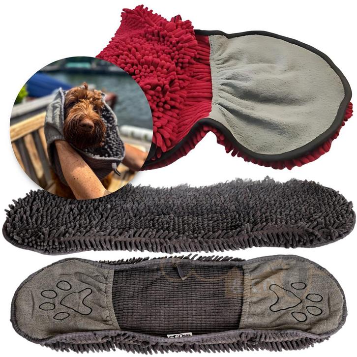 Honden Handdoek - Rood - 80 x 35 cm - Microvezel, Dieren en Toebehoren, Honden-accessoires, Nieuw, Ophalen of Verzenden