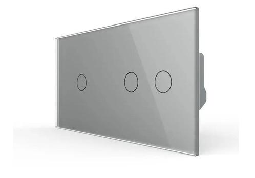 Slimme Lichtschakelaar Livolo 1+2 | Wissel | Grijs Glas, Doe-het-zelf en Verbouw, Elektra en Kabels, Schakelaar, Nieuw, Ophalen of Verzenden