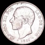 Spanje. Alfonso XII. 5 Pesetas Acuñada en la ceca de Madrid.