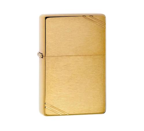 Zippo Vintage brushed (brass), Verzamelen, Rookartikelen, Aanstekers en Luciferdoosjes, Aansteker, Verzenden