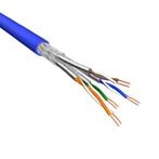 Cat.6A S/FTP Kabel Soepel AWG26 LSZH Blauw 500m 100% koper, Computers en Software, Pc- en Netwerkkabels, Ophalen of Verzenden
