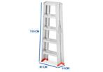 Ladder - huishoudtrap - trapladder - dubbelzijdig - 2x 5..., Doe-het-zelf en Verbouw, Ladders en Trappen, Ophalen of Verzenden