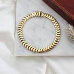 8 Krt. Fantasie schakel armband | 20 cm (halve maan), Sieraden, Tassen en Uiterlijk, Antieke sieraden, Ophalen of Verzenden, Goud