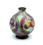 Camille Fauré - Vaas - Zeldzame balvormige vaas van emaille, Antiek en Kunst