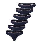 Tommy Hilfiger 6-pack thong - navy (blauw, donkerblauw)