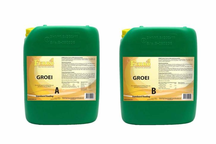 Ferro Aarde/Hydro Groei A+B 10 ltr, Tuin en Terras, Plantenvoeding, Nieuw, Ophalen of Verzenden