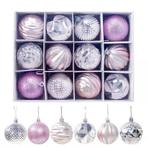 Kerstballen 12 stuks 6 cm Roze, Diversen, Kerst, Ophalen of Verzenden, Nieuw