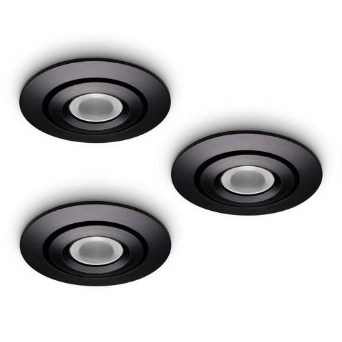 Ledisons LED-inbouwspot Piccolo 1W set 3 stuks zwart, Huis en Inrichting, Lampen | Spots