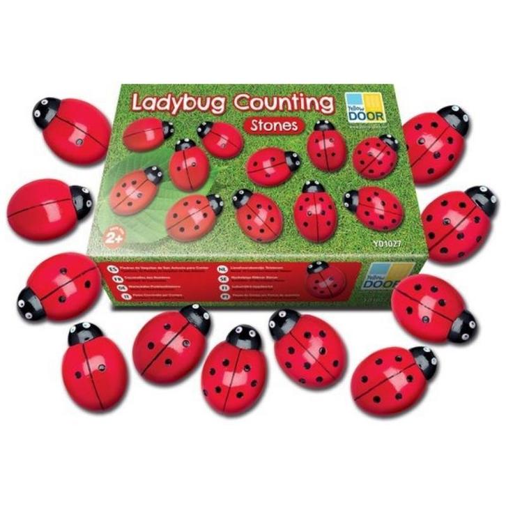 Lieveheersbeestjes Tel Stenen 22 stuks - Yellow Door, Kinderen en Baby's, Speelgoed | Overig