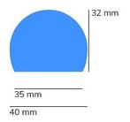 Stootrand foam, model 3 – 1 meter  -  Wit & Rood  -  1 m, Verzenden