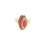 Gouden ring met bandagaat (vintage, geelgoud) (vintage), Sieraden, Tassen en Uiterlijk, Ringen, Gebruikt, Overige kleuren, Ophalen of Verzenden