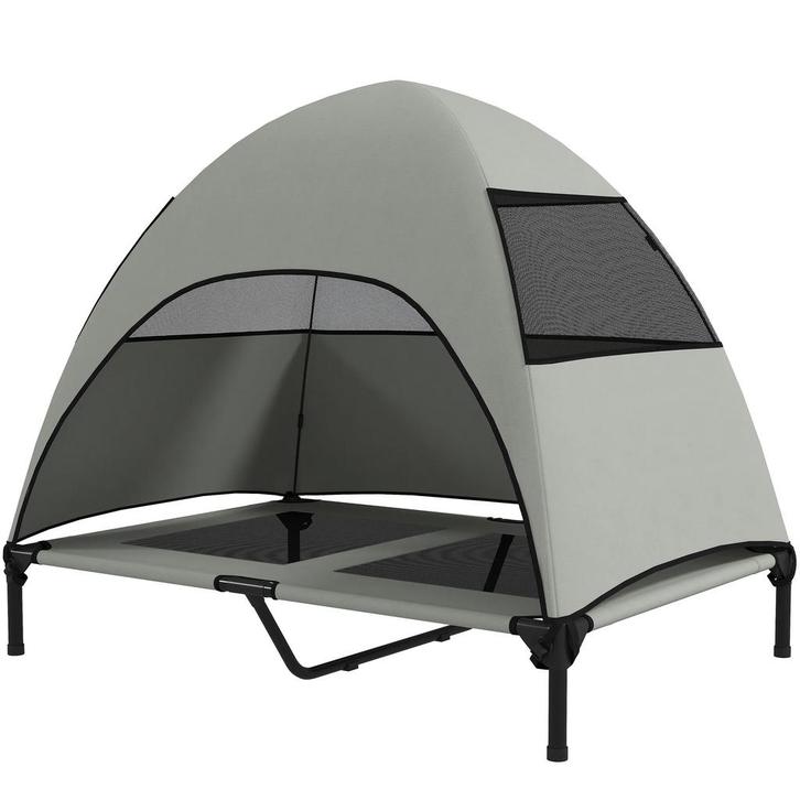 TRUUSK Verhoogd Hondenligbed Buiten - Met Dak en Mesh - Verk, Dieren en Toebehoren, Konijnen