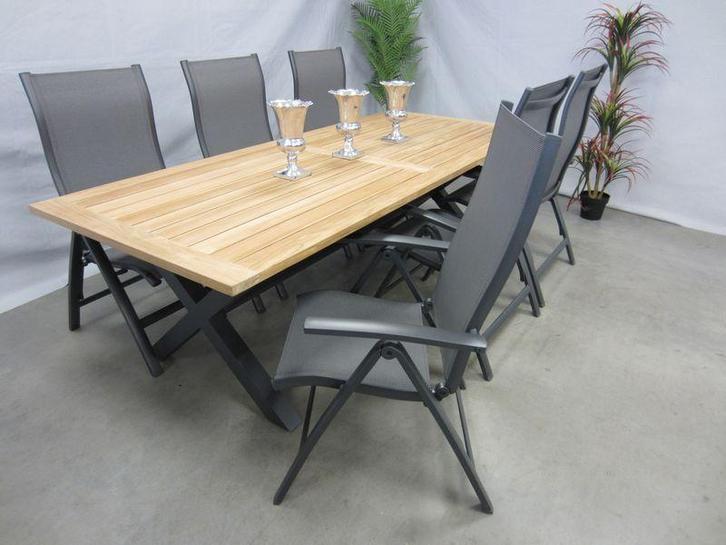 te velde tuinmeubelen tuinset lucca met lucan teak tuintafel, Tuin en Terras, Tuinsets en Loungesets, Nieuw
