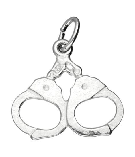 Zilveren Handboeien ketting hanger, Sieraden, Tassen en Uiterlijk, Kettinghangers, Verzenden
