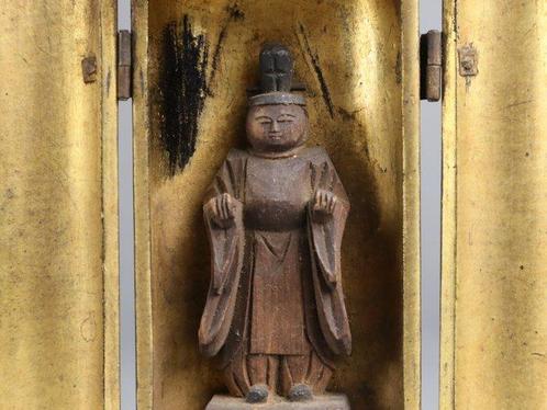 Miniature Statue of Prince Shotoku  – Buddhist Altar, Antiek en Kunst, Antiek | Overige Antiek