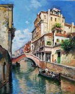Vincenzo Somma (1955) - Canale veneziano, Antiek en Kunst, Kunst | Schilderijen | Klassiek