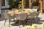 Hartman Delphine Dining Tuinstoel - Zwart/Wit Wicker, Verzenden, Nieuw