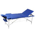 vidaXL Inklapbare massagetafel 3 zones met aluminium frame, Sport en Fitness, Massageproducten, Verzenden, Nieuw