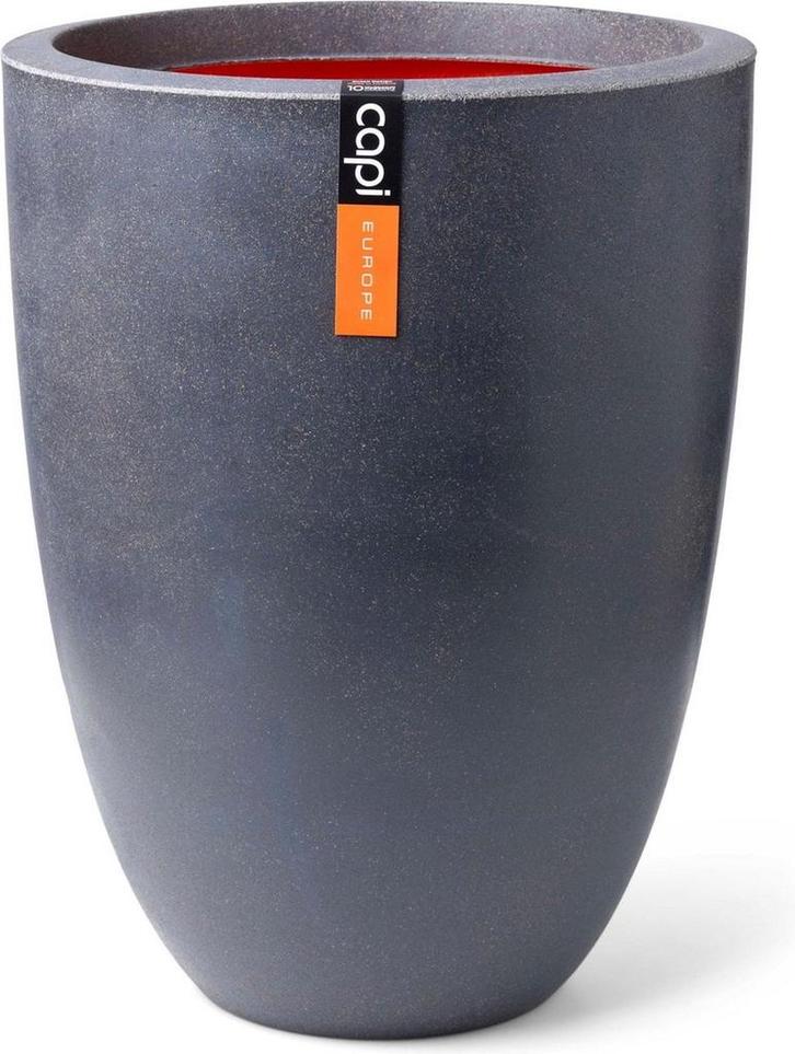 Capi Europe Vaas elegant laag Smooth NL 36x48cm Donkergrijs, Tuin en Terras, Bloempotten, Ophalen of Verzenden