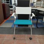 Tweedehands sedus Flip Flap - klapstoel groen, verrijdbaar., Huis en Inrichting, Stoelen, Ophalen of Verzenden, Gebruikt, Stof