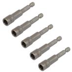 Set van 5 dop bit adapters 1/4 sleutelwijdte 10 mm. lengte, Nieuw, Ophalen of Verzenden