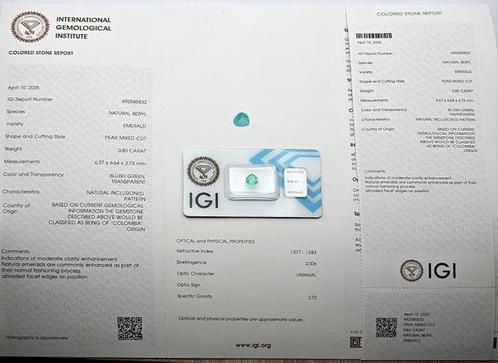 Zonder Minimumprijs - 1 pcs Groen Smaragd - 0.80 ct -, Sieraden, Tassen en Uiterlijk, Edelstenen
