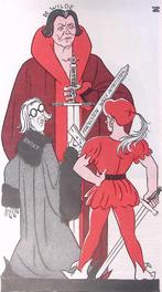 Minister De Wilde en Velzens burgemeester op spotprent, Antiek en Kunst, Kunst | Litho's en Zeefdrukken, Verzenden