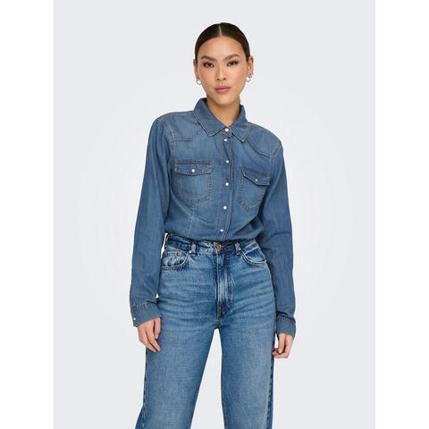 Only Jeans blouse ONLALICE REG SHIRT DNM BOX AKM, Kleding | Dames, Blouses en Tunieken, Nieuw, Verzenden