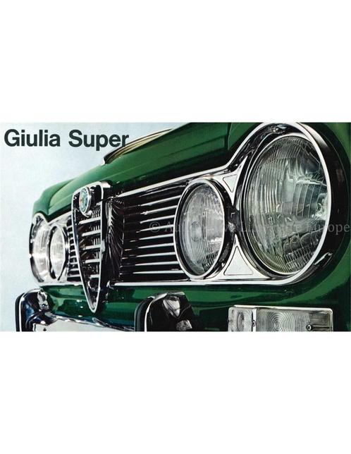 1966 ALFA ROMEO GIULIA SUPER BROCHURE ENGELS, Boeken, Auto's | Folders en Tijdschriften, Alfa Romeo