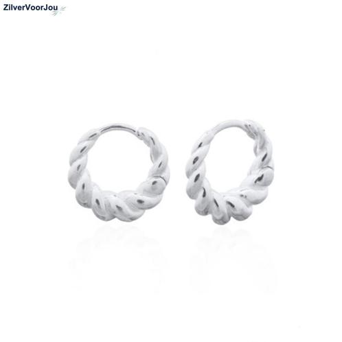Zilveren croissant oorringen, Sieraden, Tassen en Uiterlijk, Oorbellen, Nieuw, Verzenden