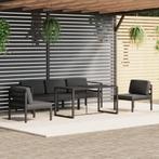 vidaXL 6-delige Loungeset met kussens aluminium, Verzenden, Nieuw, Aluminium, Loungeset