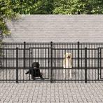 vidaXL Hondenkennel voor buiten 15,02 m² staal, Dieren en Toebehoren, Honden-accessoires, Verzenden, Nieuw