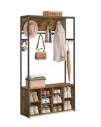 4-in-1 Garderoberek met Haken, Bank en Planken, Verzenden, Nieuw