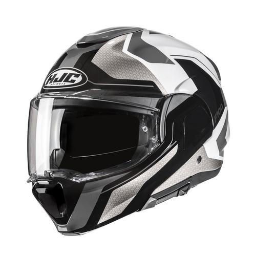 HJC F100 Bios Grijs Zilver Systeemhelm, Motoren, Kleding | Motorhelmen, Systeemhelm, Heren, XS, Nieuw met kaartje, HJC, Verzenden