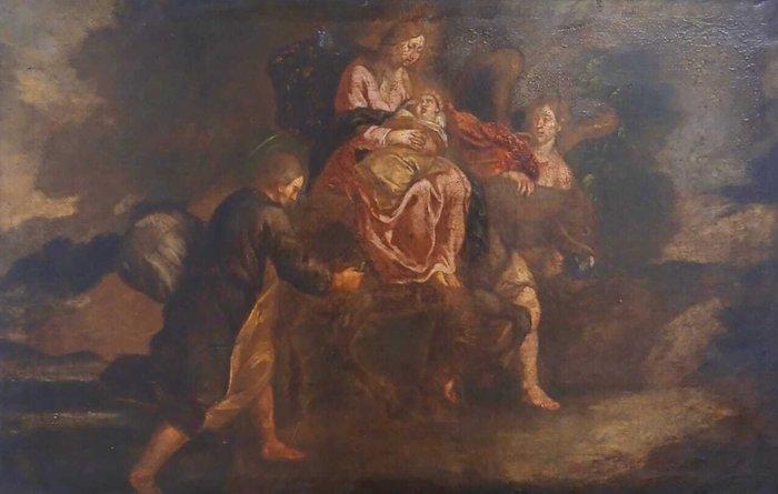Italiaanse school (XVII) - La huida a Egipto, Antiek en Kunst, Kunst | Schilderijen | Klassiek
