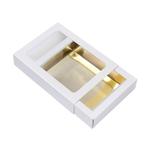 Chocoladeletterdoos Klein GK1 Wit / Goud 3st, Verzenden, Nieuw