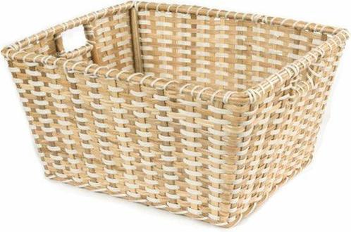 FairTrade mand van gevlochten bamboe - 50x40x26cm, Huis en Inrichting, Woonaccessoires | Schalen en Manden, Rechthoekig, Nieuw