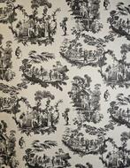 300x280cm! Toile de Jouy tessuto Original - 300x280cm -
