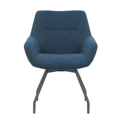 Eetkamerstoel Daan | Blauw | Geweven stof, Huis en Inrichting, Stoelen, Nieuw, Ophalen
