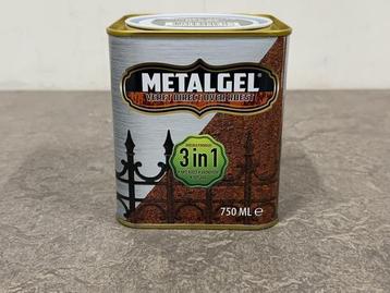 Veiling - 6x Metalgel middelgrijs glans 750 ml beschikbaar voor biedingen