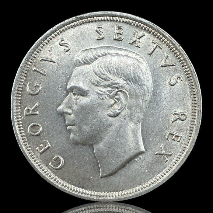 Zuid-Afrika. George VI. 5 Shilling 1949. (Zonder, Postzegels en Munten, Munten | Europa | Niet-Euromunten