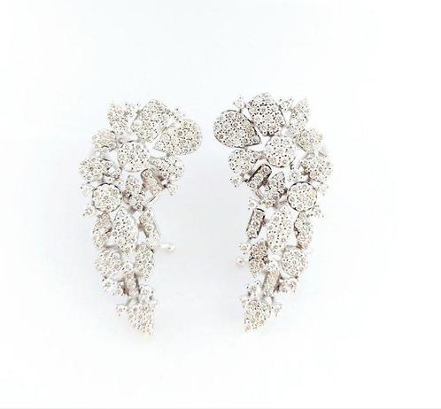 Oorbellen - 18 karaat Witgoud - 2.39ct. tw. Diamant, Sieraden, Tassen en Uiterlijk, Oorbellen