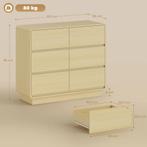 TRUUSK Dressoir 100 cm - Buffetkast met 6 lades - Voor keuke, Verzenden, Nieuw