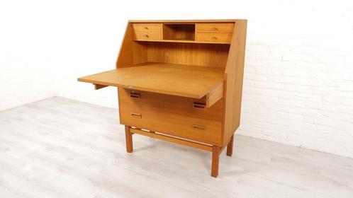 Vintage secretaire | Deens design | Eiken | Vitré, Huis en Inrichting, Kasten | Secretaires, Zo goed als nieuw, Verzenden