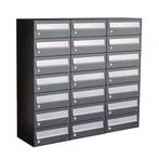 Brievenbusunit Hive set wand 3-breed, 7-hoog - antraciet, Verzenden, Nieuw